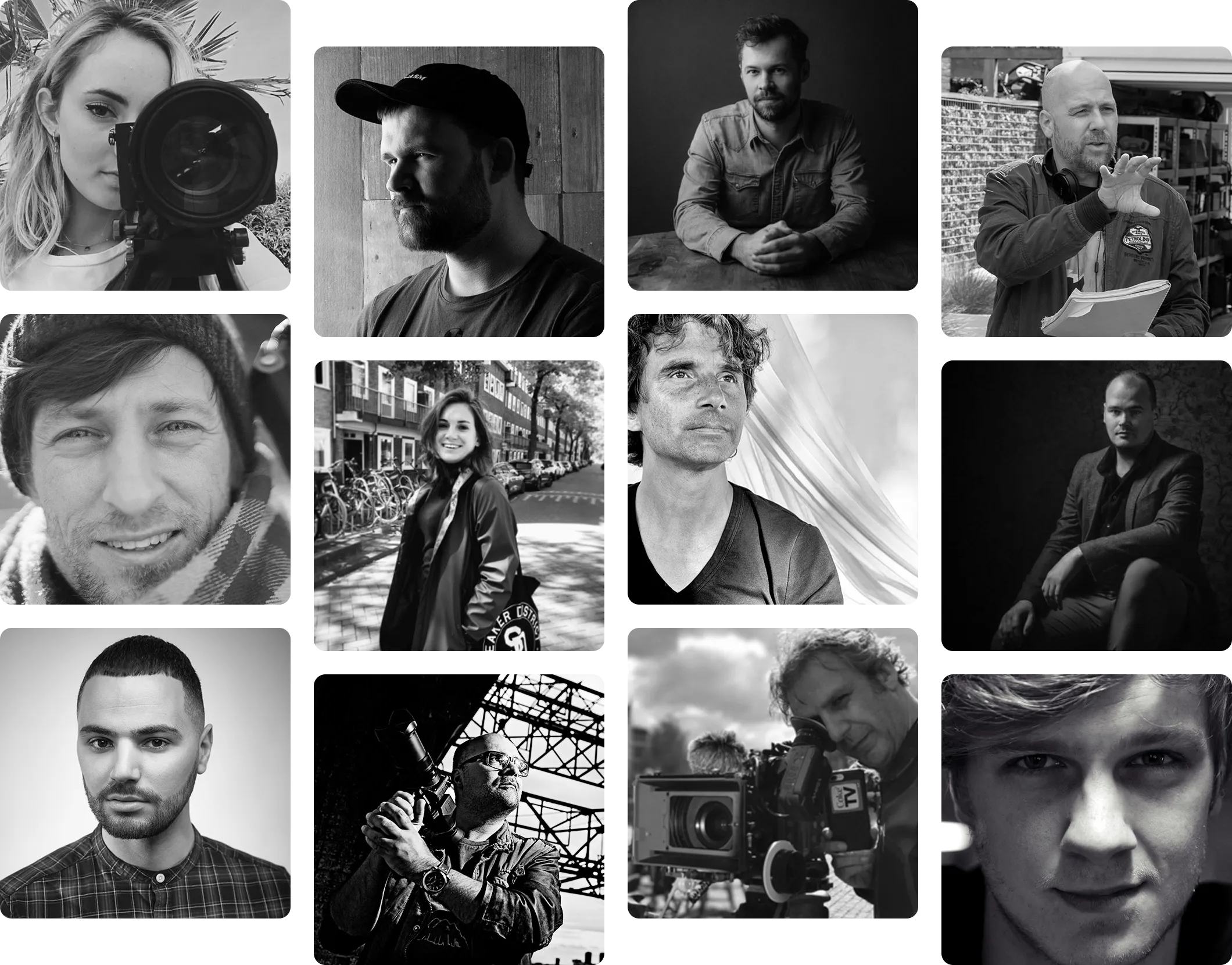 Portraits Directors UHU in black and white